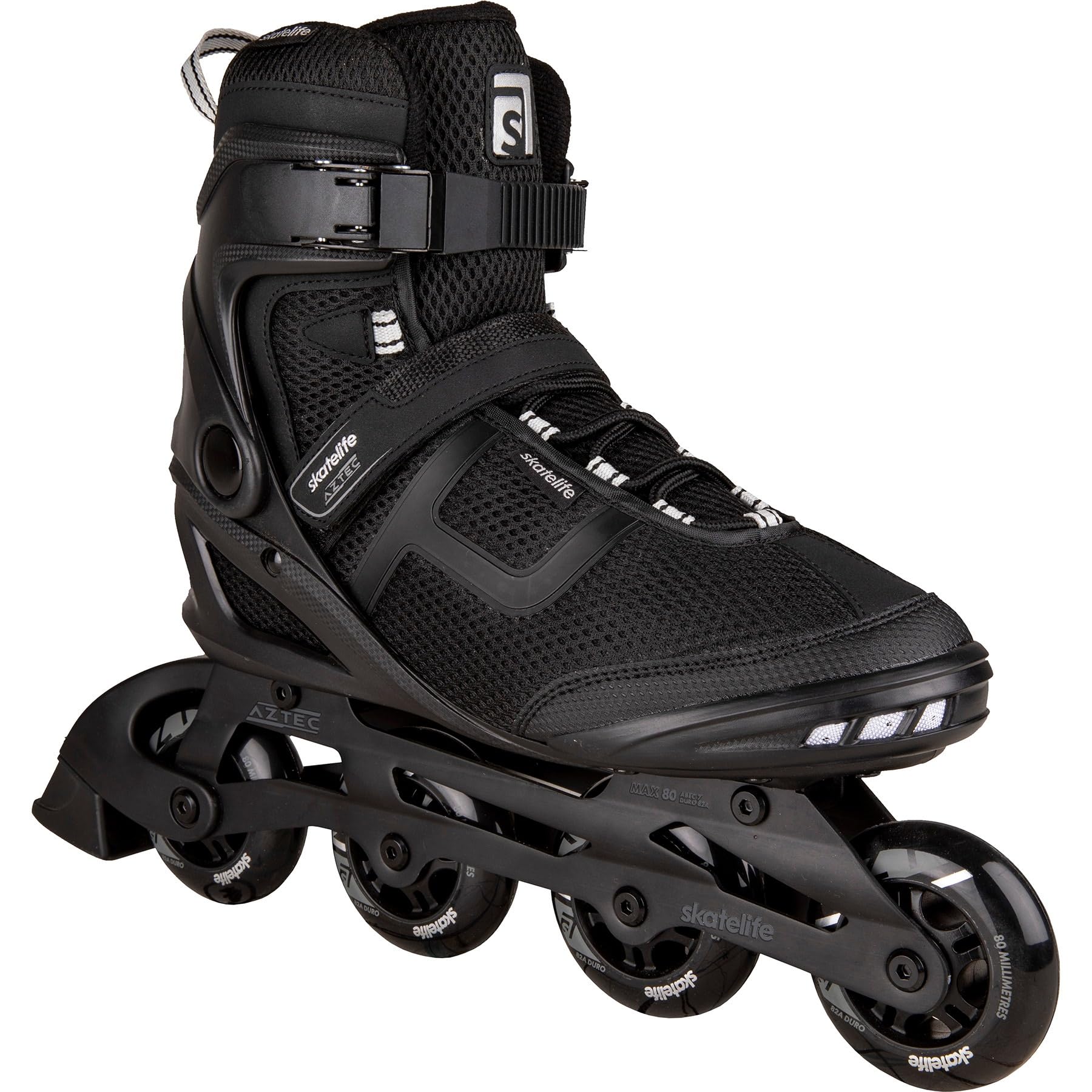 Skatelife Inline Skates Aztec - Black/Silver UK 9 / EU 43