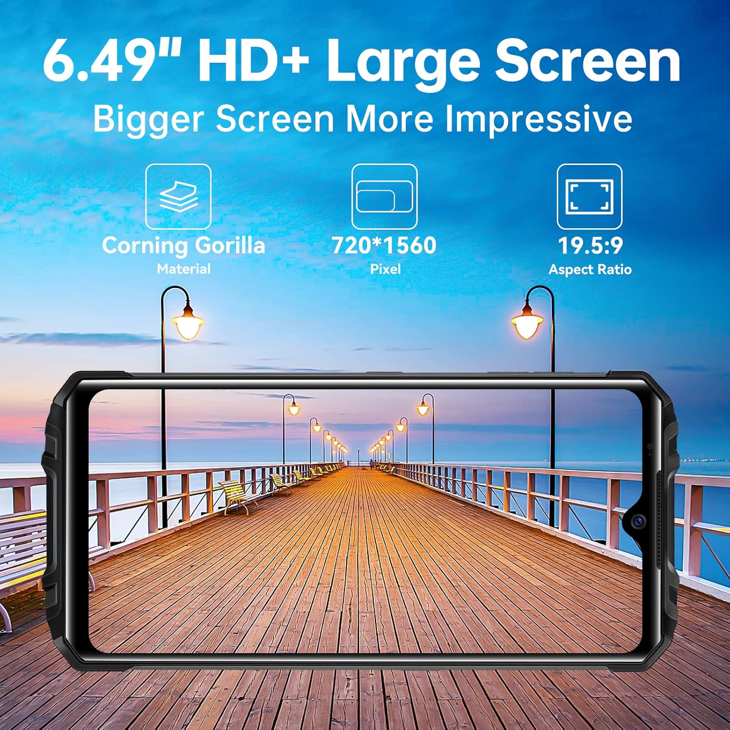 OUKITEL WP8 PRO 6.49 inch HD+ display