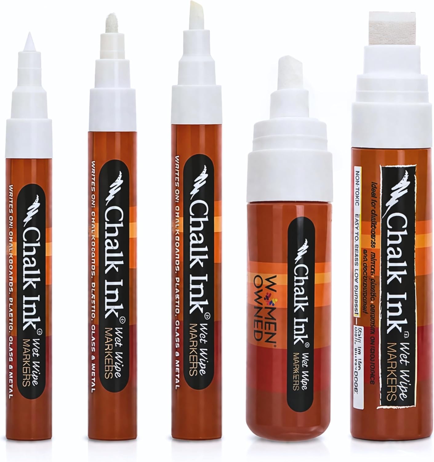 Chalk Ink White Chalkboard Markers - Professional Liquid Chalk Markers - Vibrant & Long Lasting Colors - Quick Dry & Easy to Clean (Polar Vortex, 5 Pack)