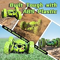 Vista 5 de Threeking Rc Stunt Car Automóvil de acrobacias con control remoto, camión todoterreno con volteo de doble cara, rotación de 360º, deformación 3D