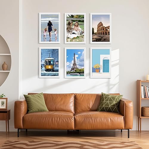 Miniatura 353 de Picrit - Juego de 12 portarretratos de 5 x 7 pulgadas para colgar en la pared o exhibir sobre una mesa, para fotos de 4 x 6 con paspartú o 5 x 7