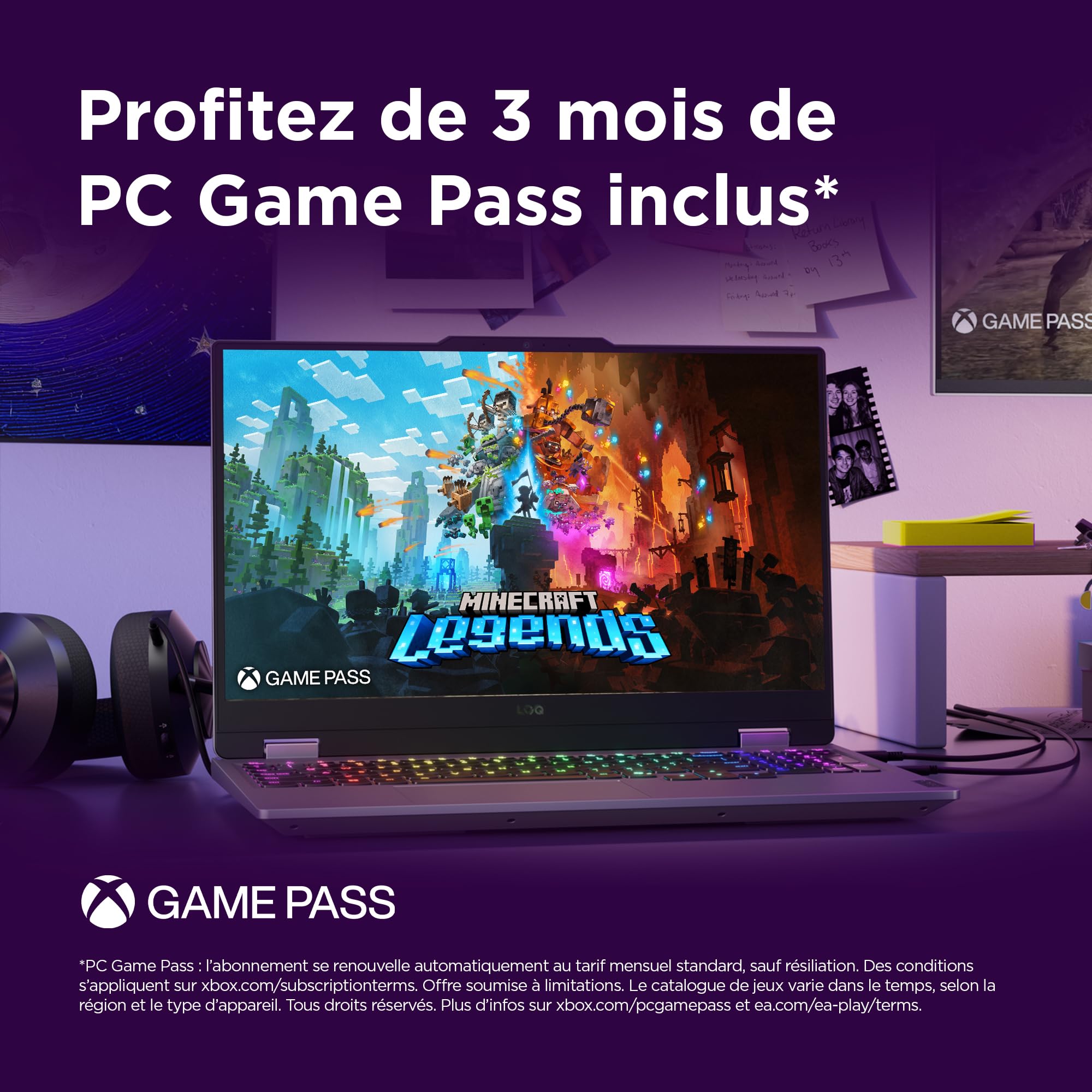 Lenovo LOQ 15IRX10 Ordinateur Portable Gaming 15.6" FHD 144Hz Intel Core i5-13450HX RAM 16Go SSD 512Go NVIDIA RTX 5060 8GB Clavier AZERTY Gris