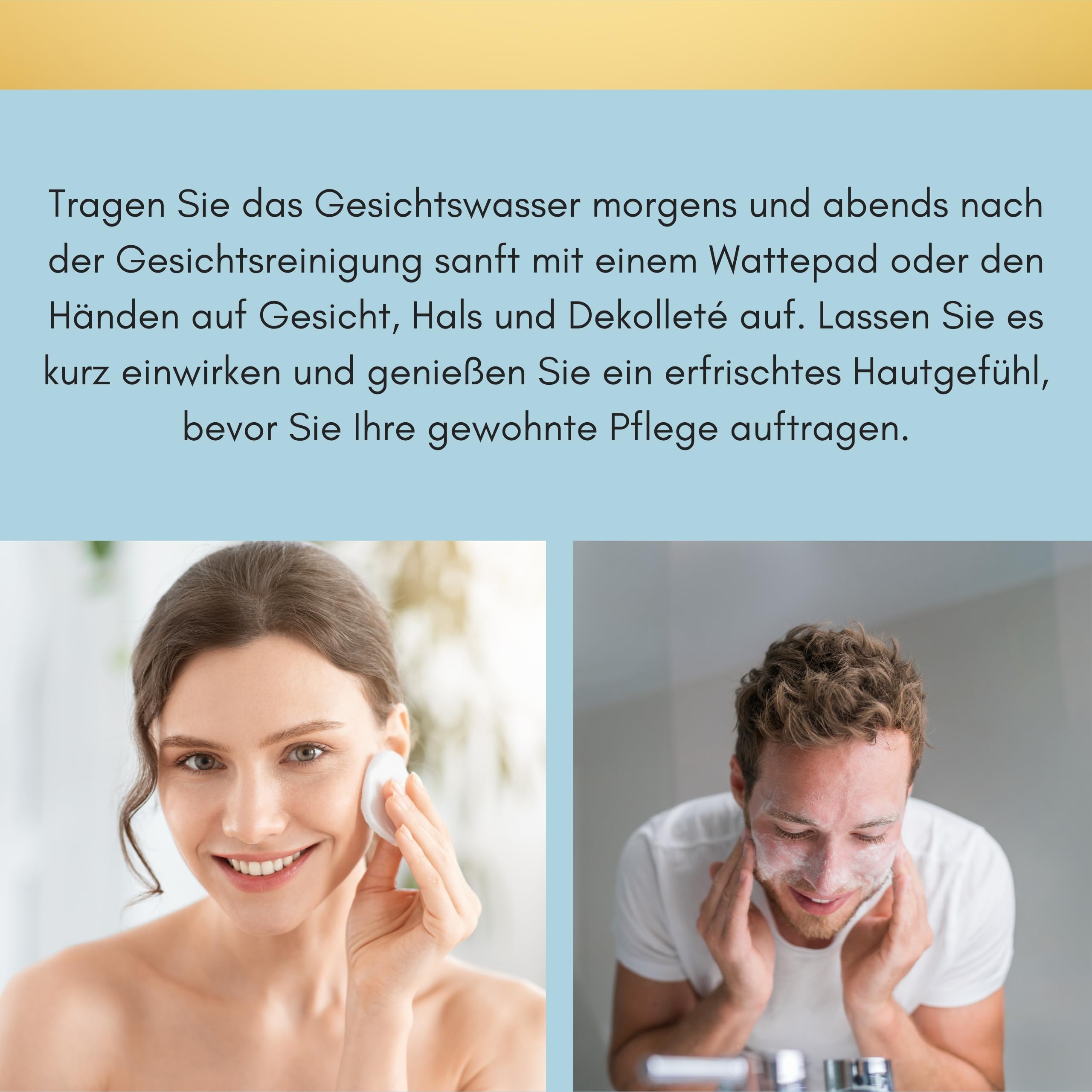 Premium Gesichtswasser 50ml – Fermentiertes Kräuterextrakt zur Hautpflege Vegan – Natürliches Skincare Gesichtsöl Gesichtspflege aus Rosenwasser, Kamillenblüten - Made in Germany