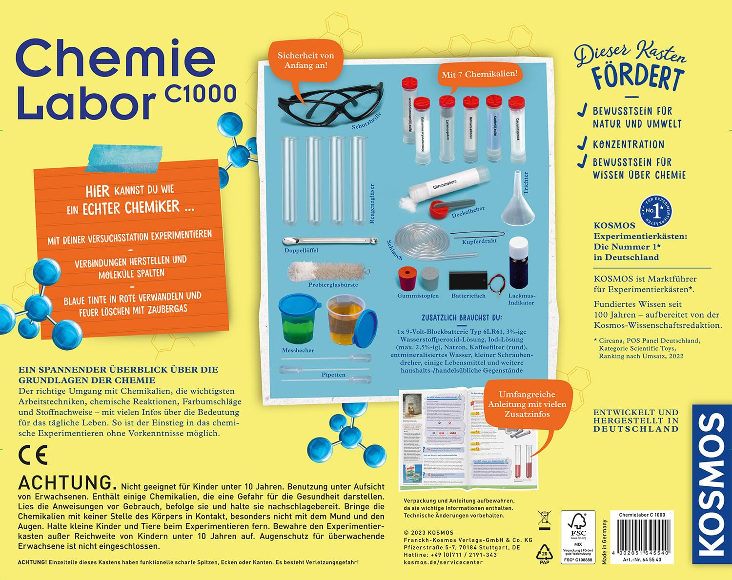 Kosmos Chemielabor C 1000: Scatola per esperimenti