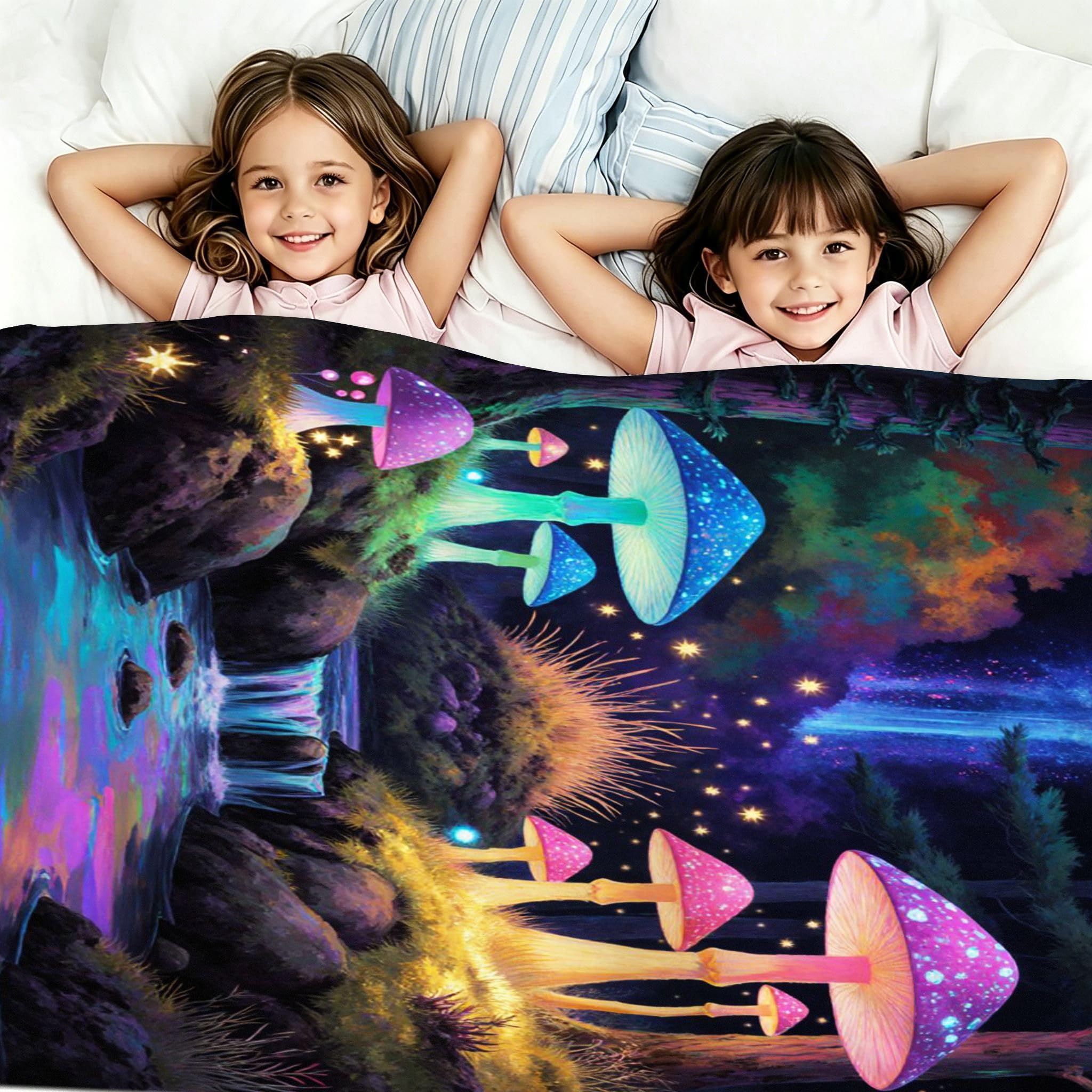 Wohn- & Kuscheldecken 240x260 cm, Lila Pilz, AQ3036