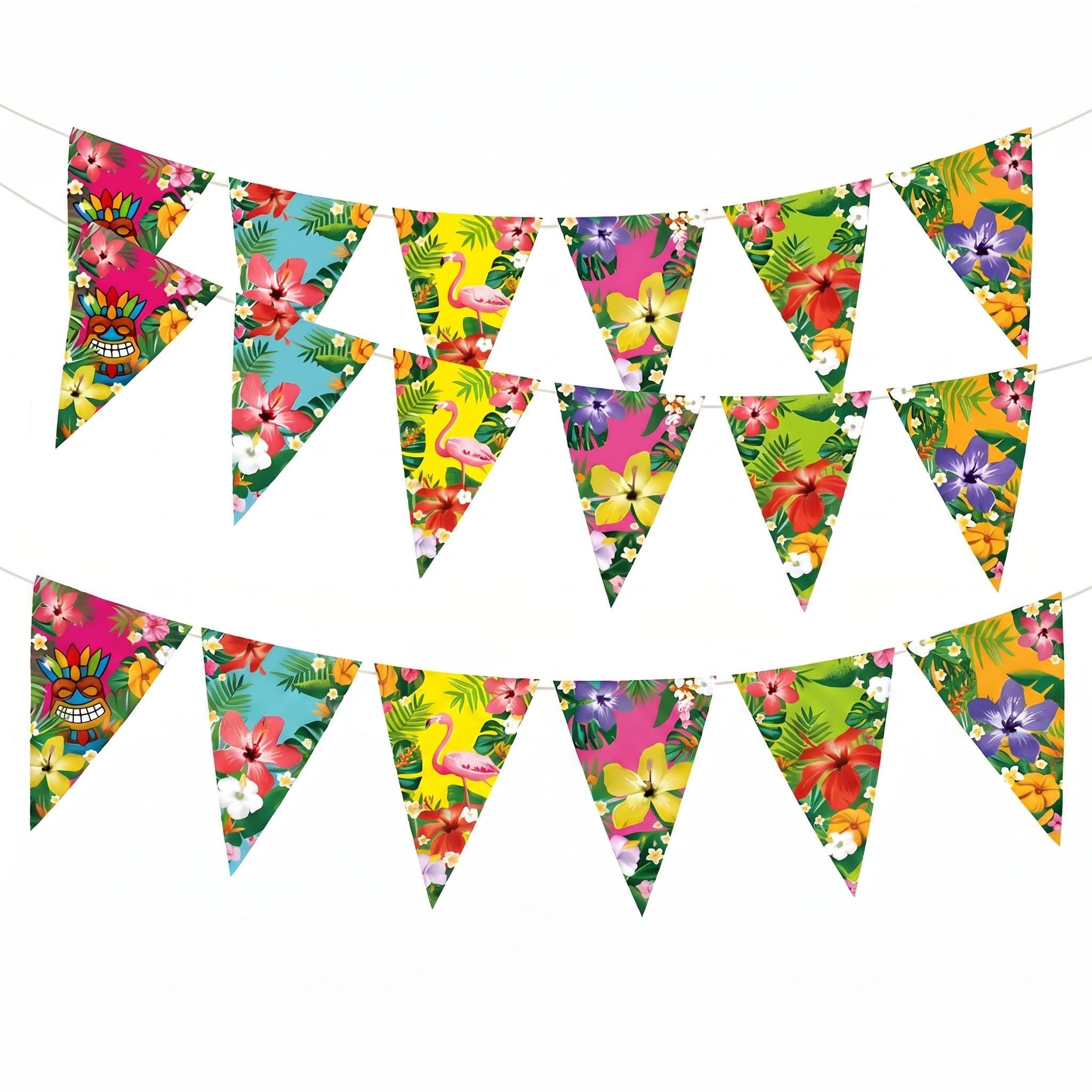 Double-sided Lemon Paper Bunting, 24PCS Garland Banner,6m for Home Outdoor Decoration