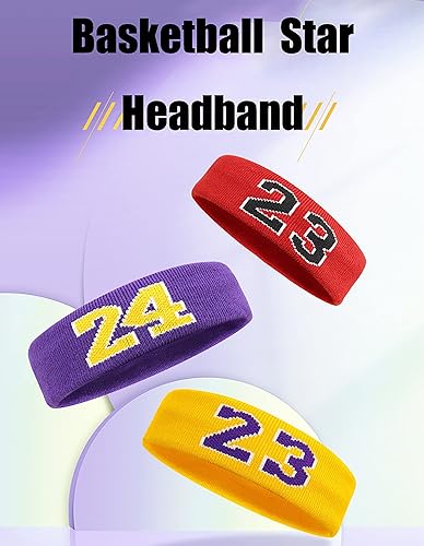 Miniatura 2 de Juego de muñequeras de baloncesto, bandas atléticas para el sudor, 24 bandas de sudor, absorbentes de sudor, para accesorios de fiesta