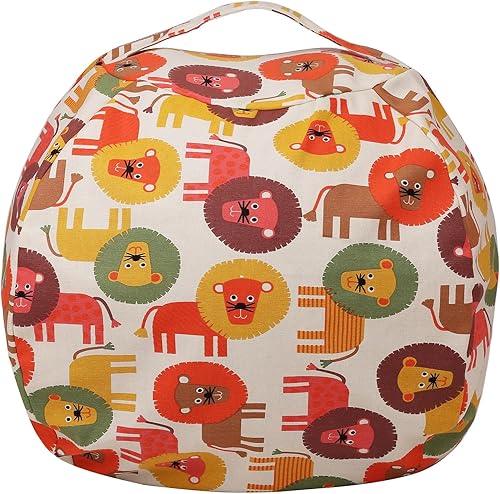 Miniatura 13 de Colorful House Puf de almacenamiento de animales de peluche para niños y adultos, funda ligera para organizar mantas y ropa (26 pulgadas, tenis de