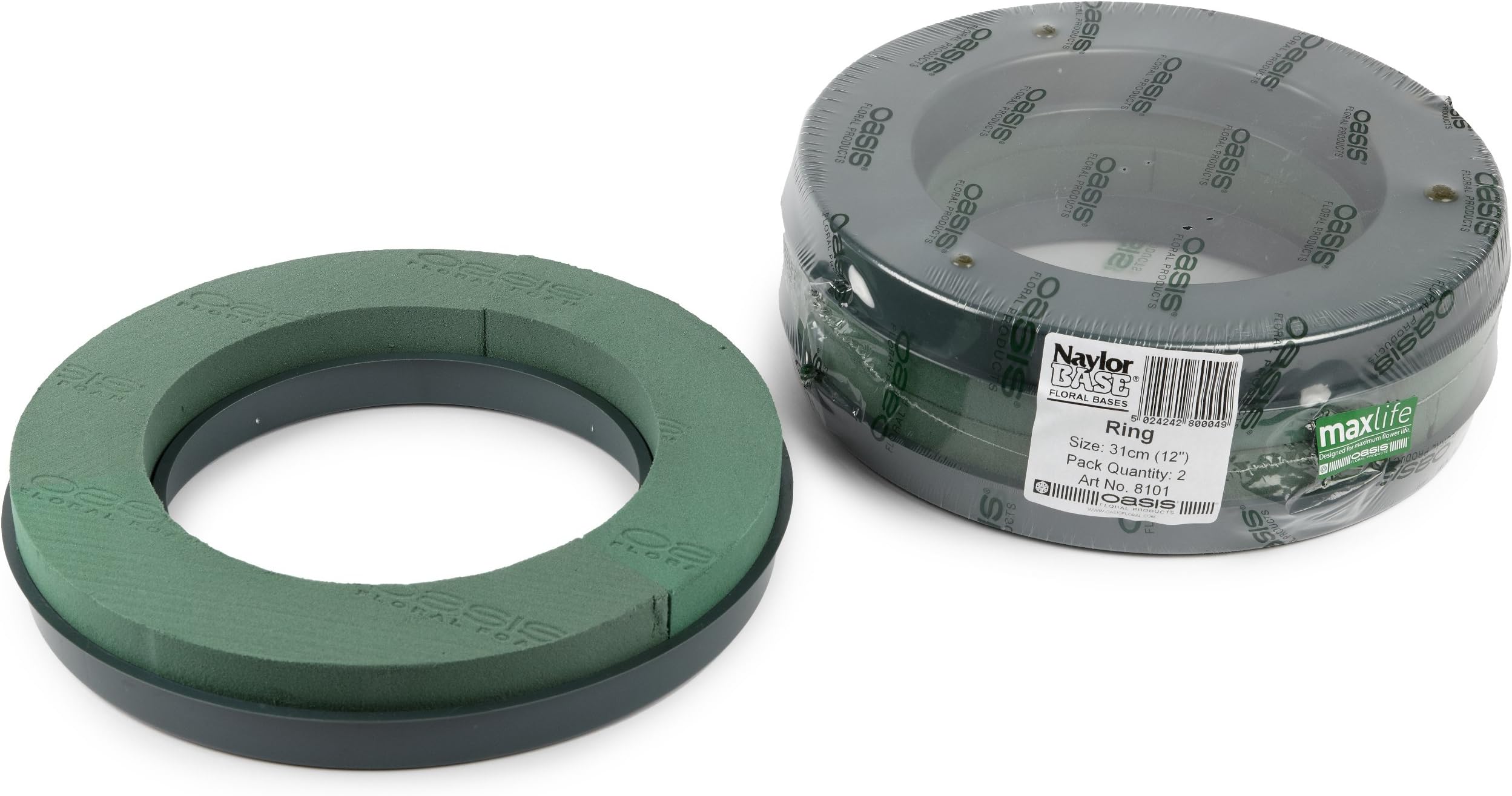 Pack of 2 Oasis Naylorbase Plastic Based Floral Foam Ring 31cm (12")