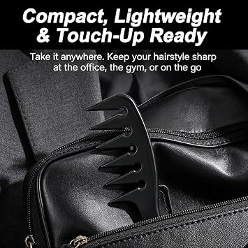 1 Pcs Texture Comb,Black Wide Tooth Styling Combs for Men Women