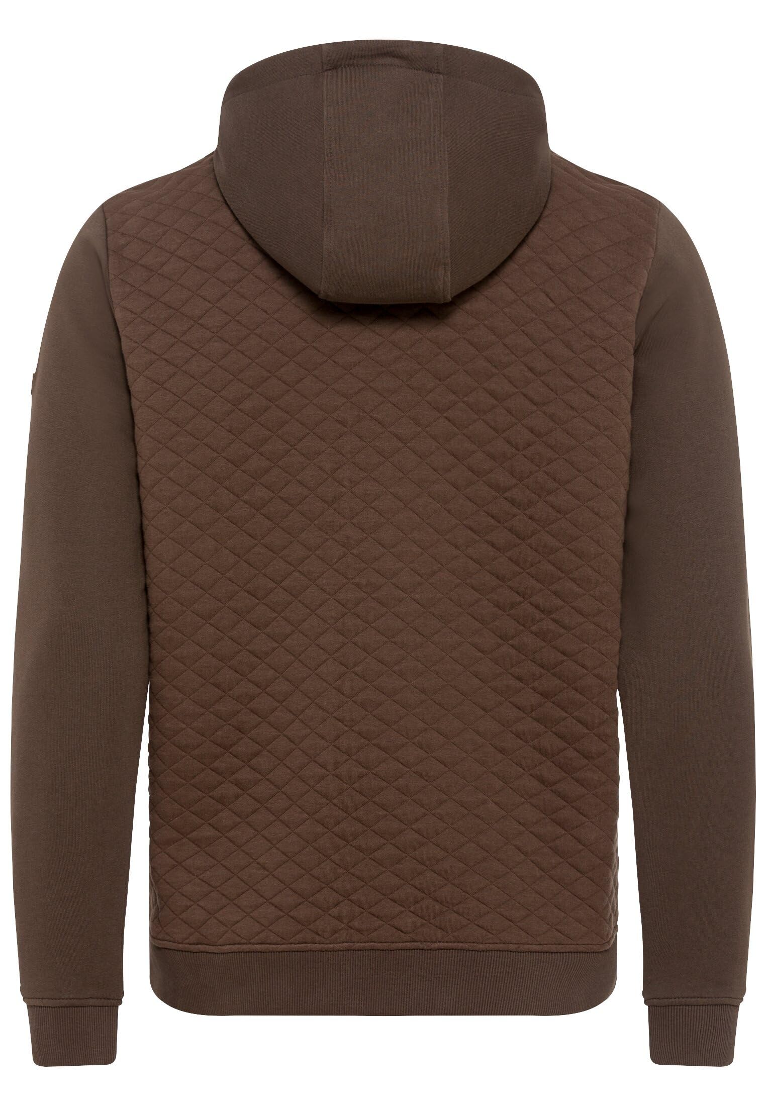 camel active Herren Gesteppte Sweatjacke mit Kapuze