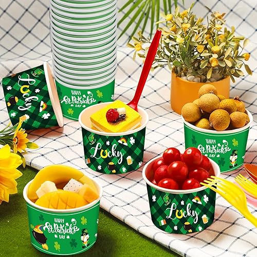 Miniatura 10 de gisgfim 50Pcs Thanksgiving Snack Bowls, Fall Disposable 9 oz Paper Treat Cups Autumn Themed Dessert Bowls Soup Cups for Hot or Cold Food Party