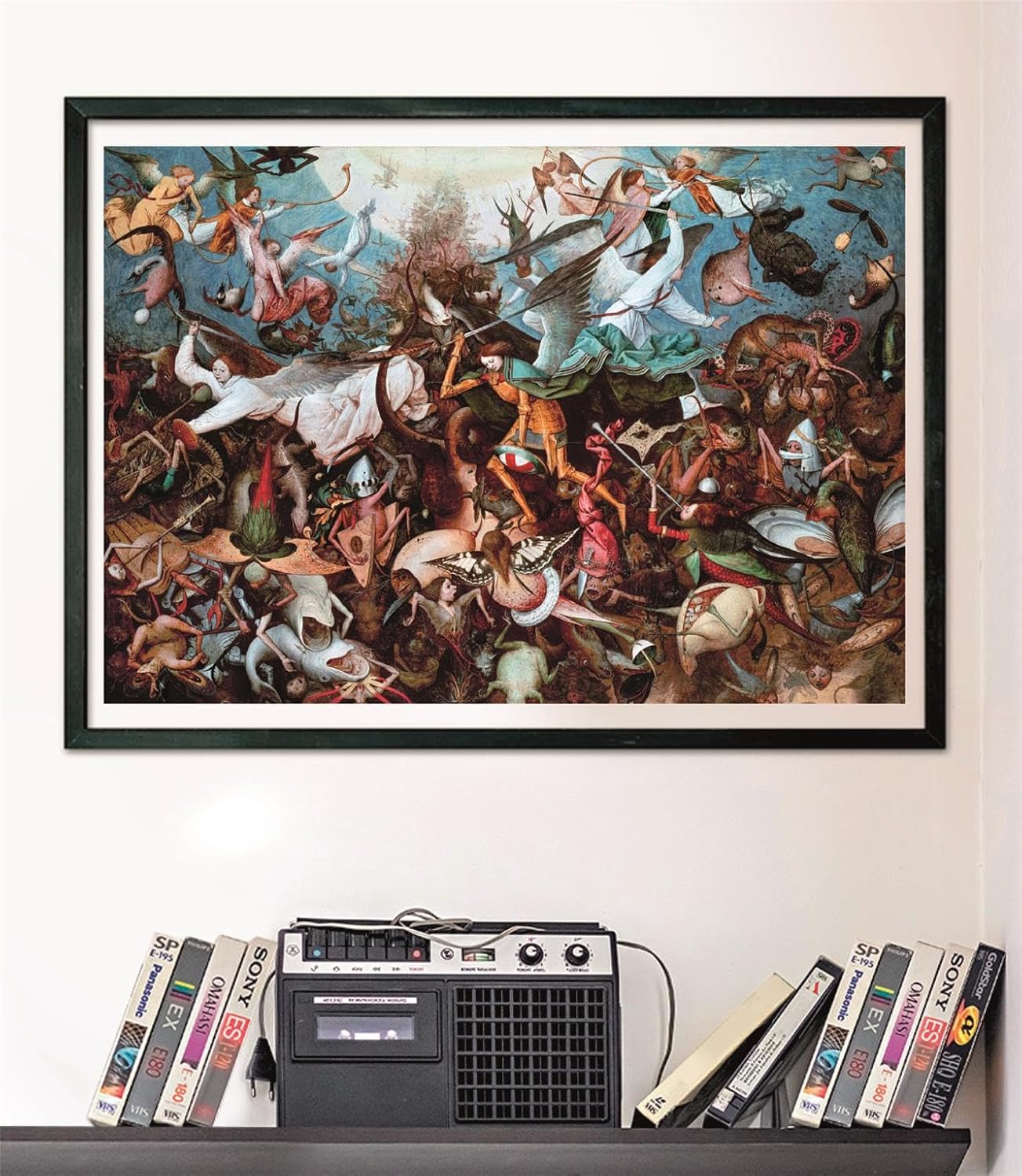Clementoni - 39972 Jigsaw Puzzle 1000 Pieces Art for Adults and Children, Museum Collection, Fall Theme of The Rebel Angels of Bruegel, Compact Box, Poster Included, Gift Idea Made in Italy, 70 x 50