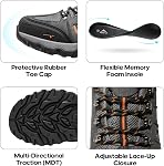 NORTIV 8 Men's Wide Waterproof Hiking Shoes Outdoor Trailing Trekking Camping Walking Shoe Quest