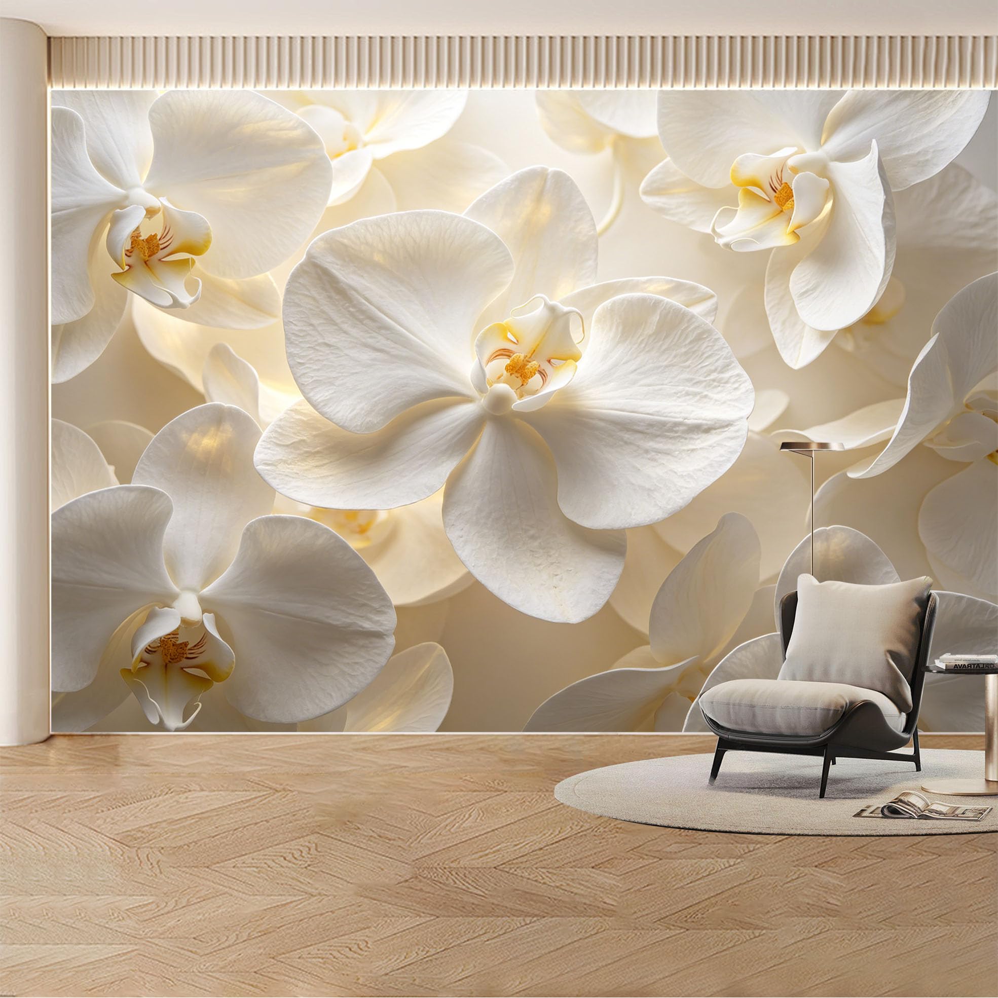 Custom Wall Mural Wallpaper Tropical Fern Forest Landscape 3D Effect Wall Decor Large Wall Art Misty Minimalist Removable SelfAdhesive Large Photo for Living Room， Bedroom， Office