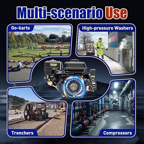 Miniatura 9 de TBVECHI 7.5HP 210cc 4-Stroke Motor de gas de arranque eléctrico Go Kart Log Splitter Motor de potencia del motor de gas