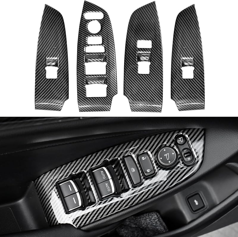 Moldura do painel dos interruptores de janela YINGTUU para Honda Accord 2018–2022 sem aquecimento dos bancos – 4 peças