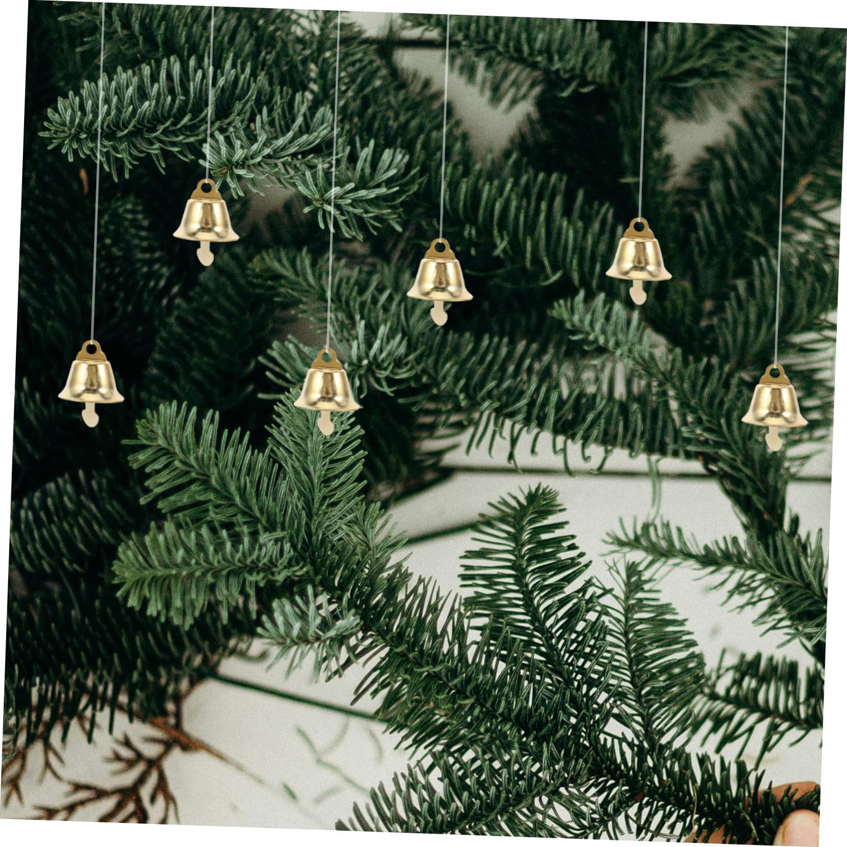 Toyvian 120 Piezas Decoración De Campana Dorado Mini Colgante De Campana Navideña Accesorios para Campanillas De Viento DIY para Árbol De Navidad