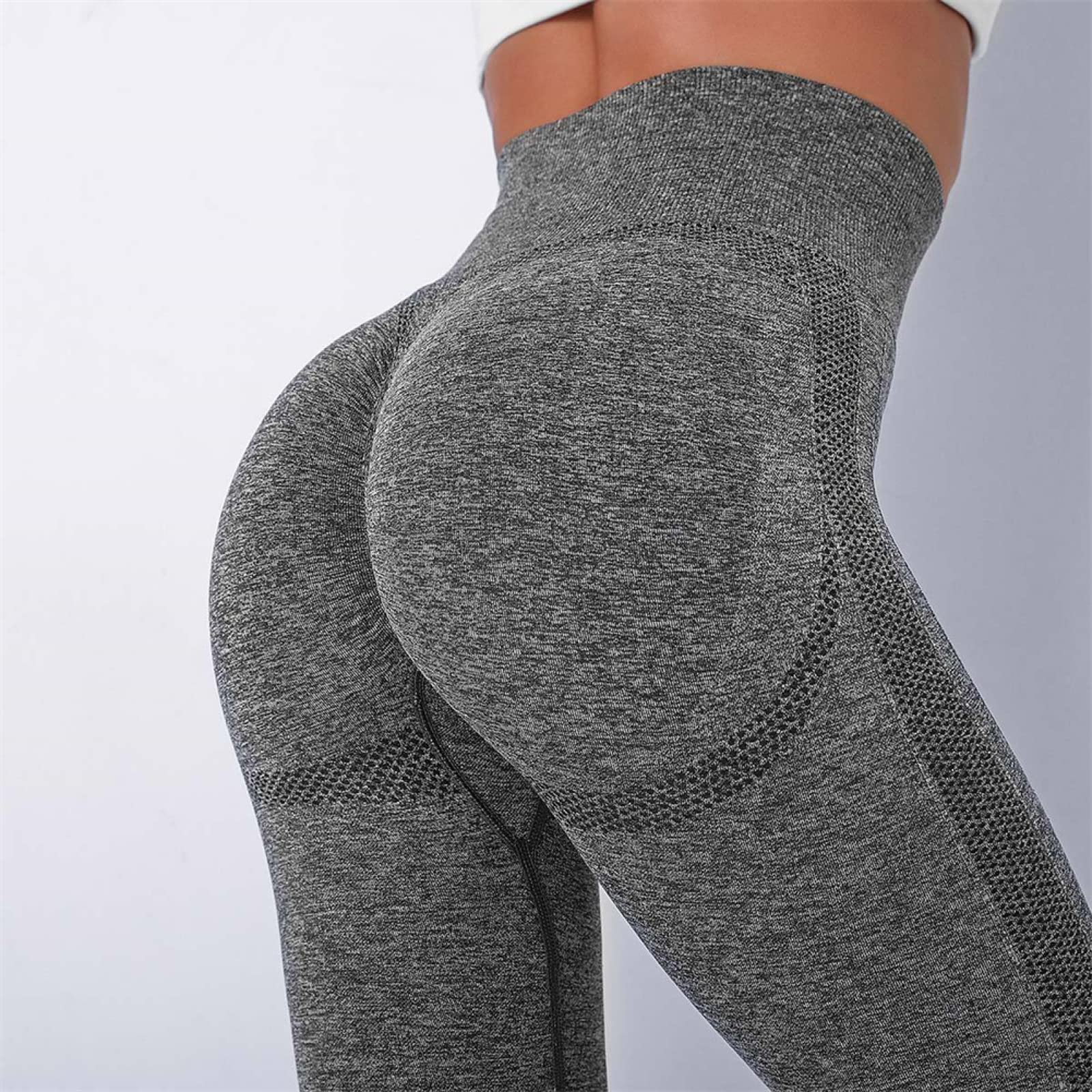 Nahtlose Yogahose Bubble Butt Push Up Sport Leggings Gym Fitness Kompressionsstrumpfhose Workout Laufhose,Farbe2,m