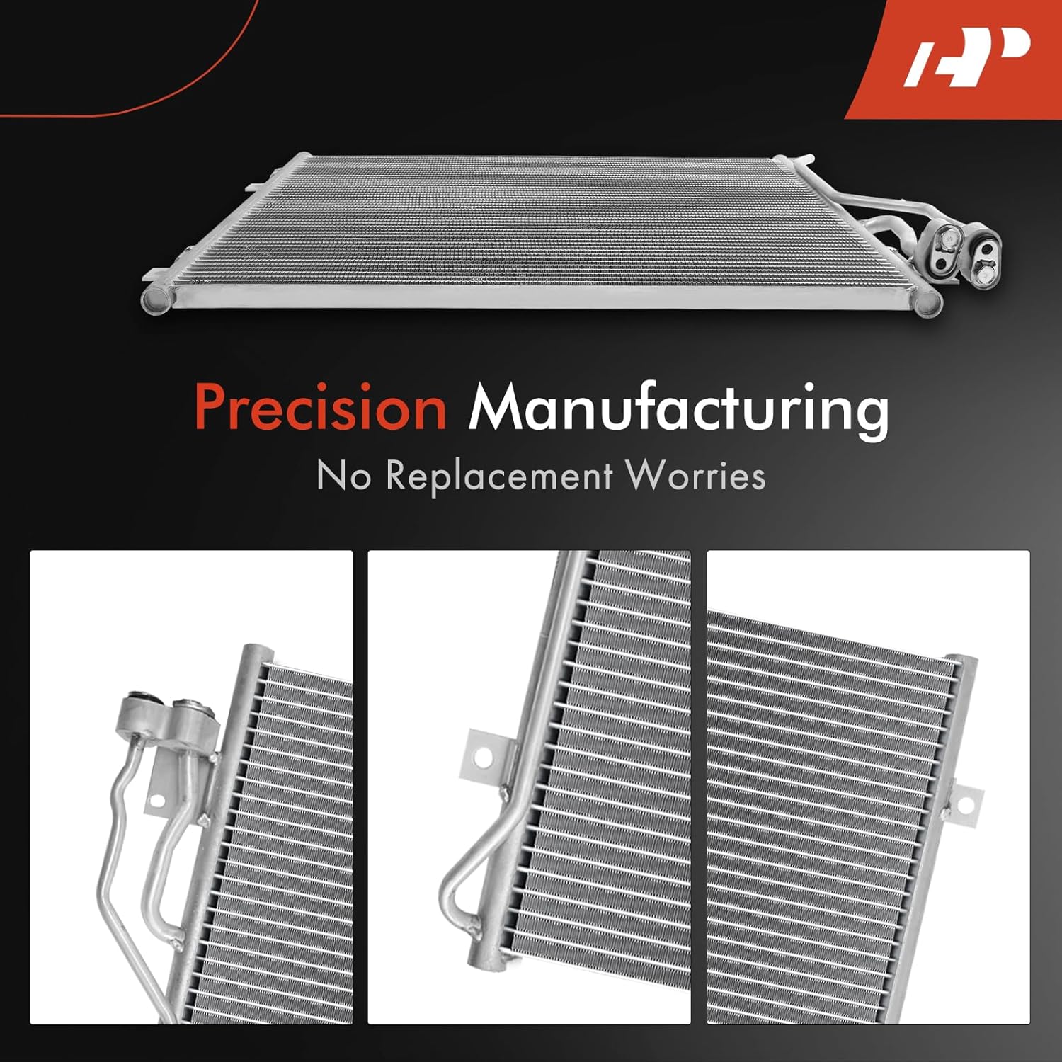 A-Premium Air Conditioning A/C Condenser Compatible with Jeep Liberty 2002 2004 2005 2005 2.4L 3.7L, Replace# 3058, 56022951AA