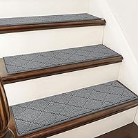 Vista 18 de COSY HOMEER - Alfombra antideslizante para esquinas de peldaños interiores, alfombras de escaleras para despegues resistentes al deslizamiento