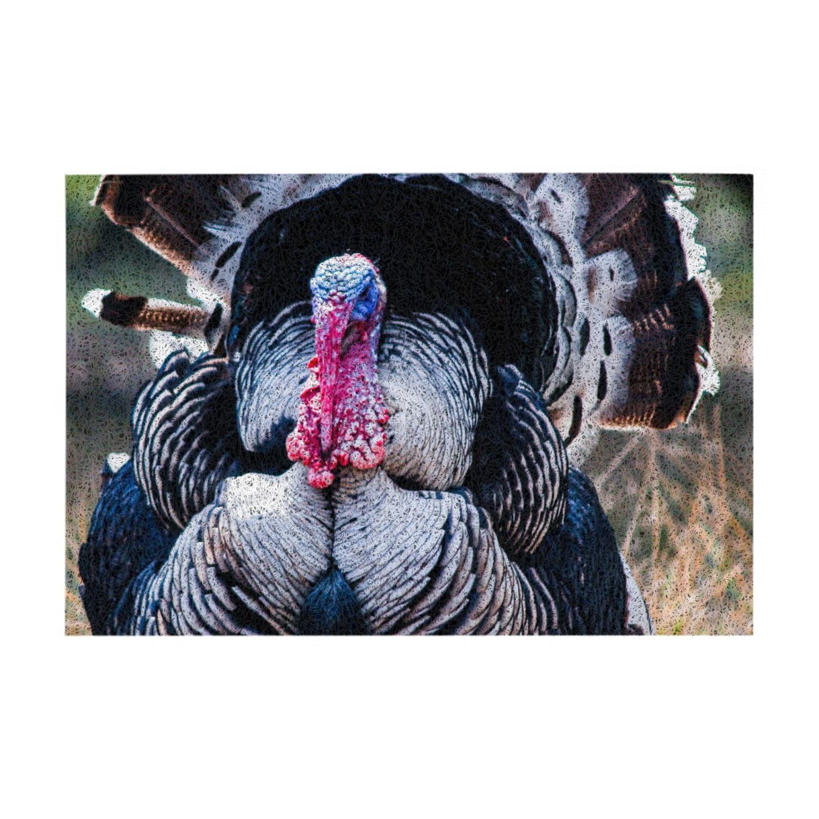 Tapis de porte antidérapant VACSAX paillasson d'intérieur Thanksgiving évite les glissades