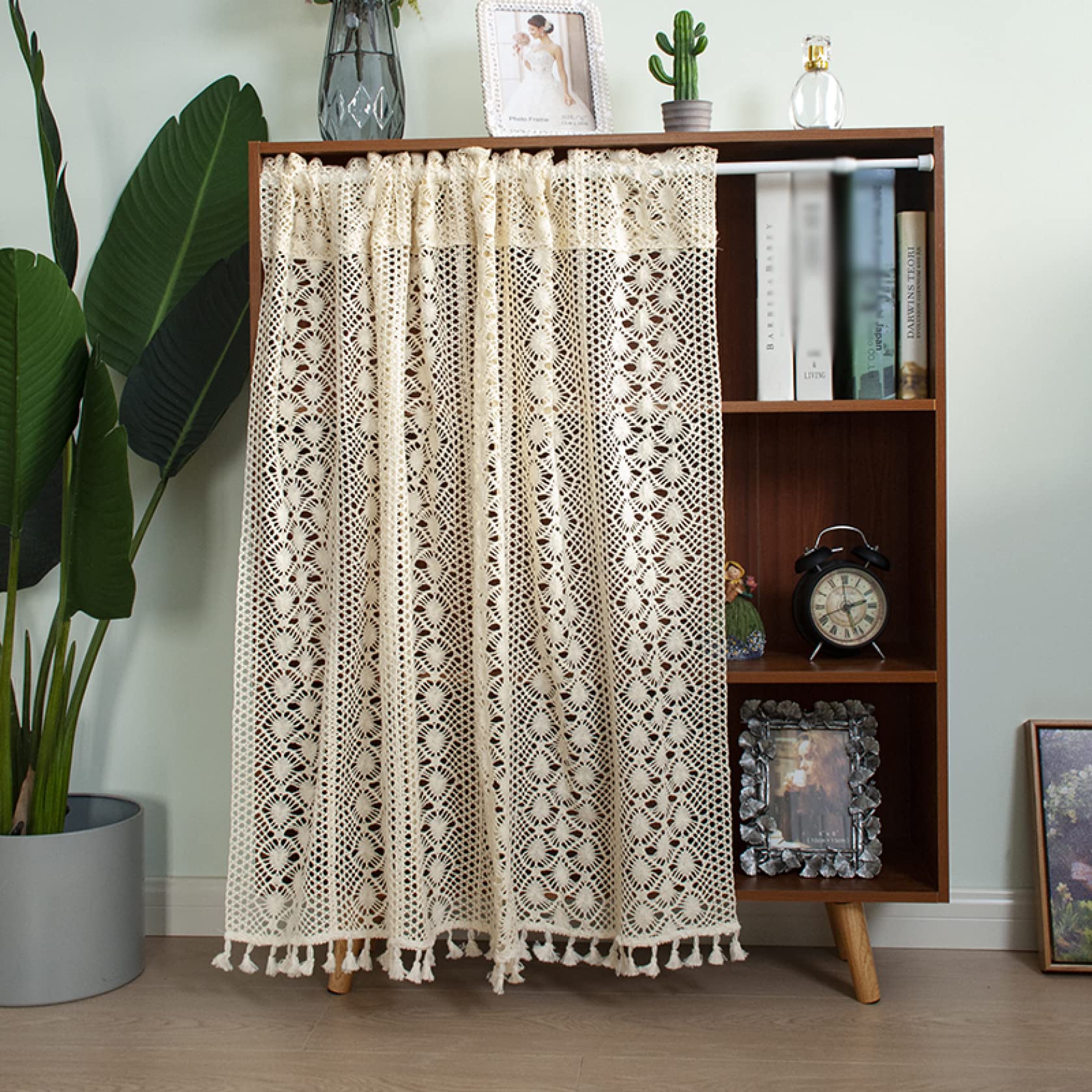 Amazon｜新生活 北欧風 豪華 レースカーテン 150*60cm 透け感 ニット 