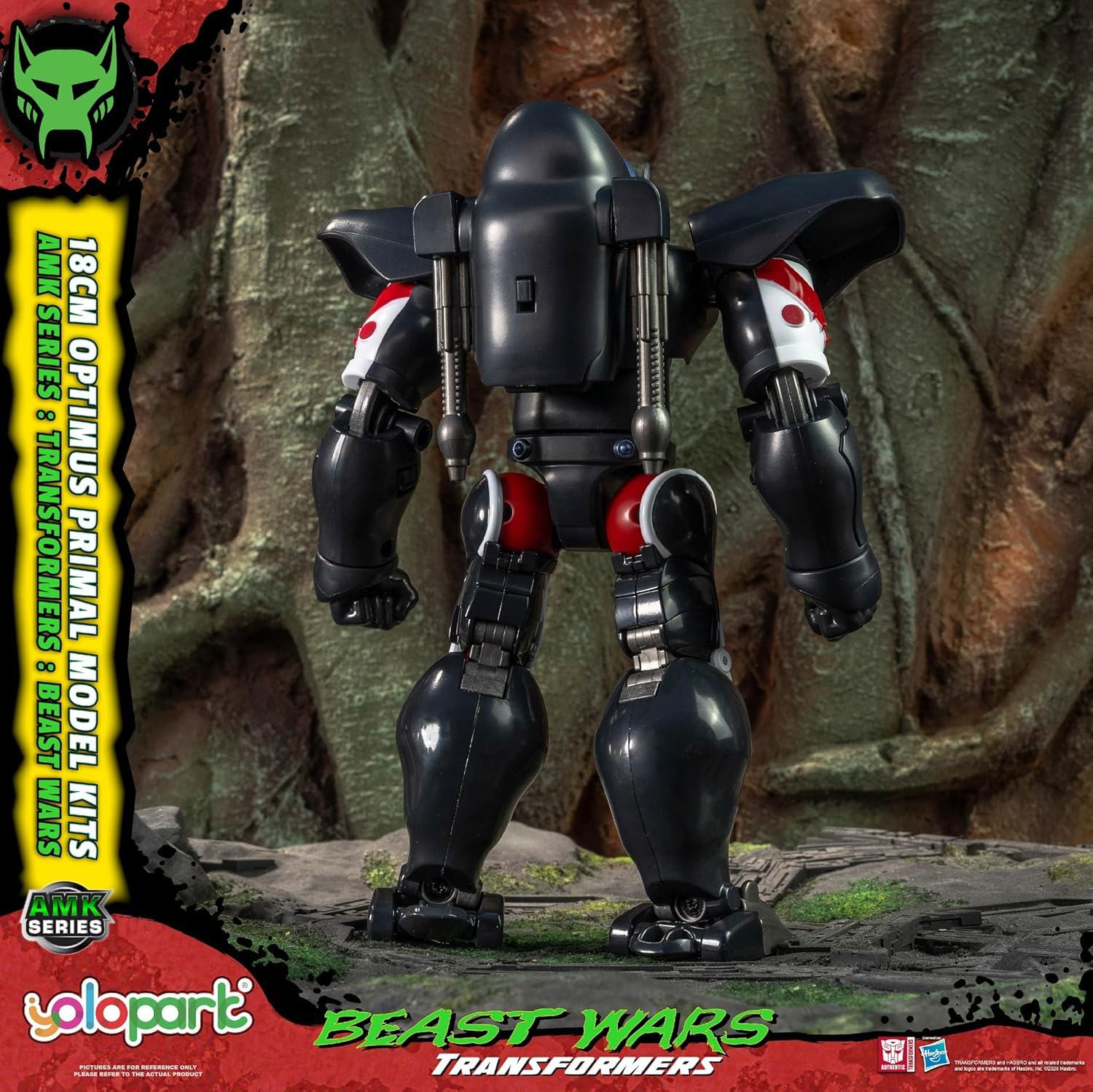 YOLOPARK Transformers Beast Wars Optimus Primal - Figura de acción | 18 cm (7,08 pulgadas) de alta articulación con exclusivas cimitares; regalo ideal para coleccionistas