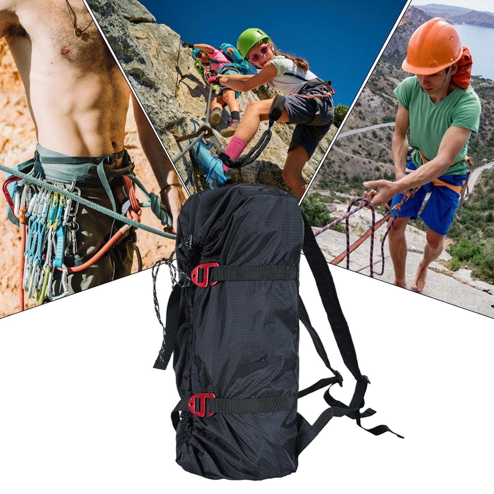 Genérico Saco de Escalada | Bolsa de Almacenamiento para Cuerdas - Equipo de Senderismo de Gran Capacidad Ligero para Montañismo Viajes Camping Actividades Exteriores Espeleología