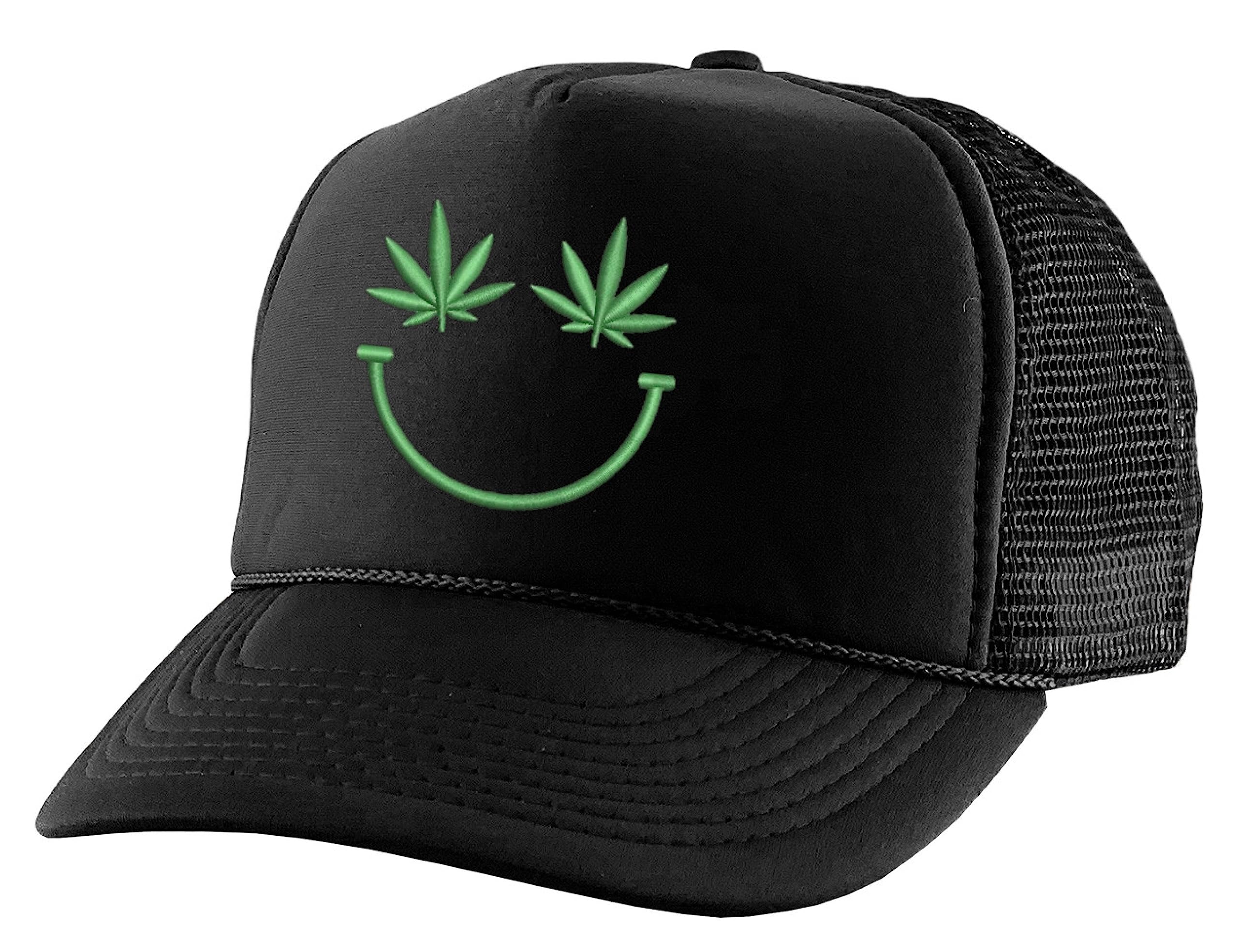 Trucker Hat Weed Smile Snapback 420 Cap