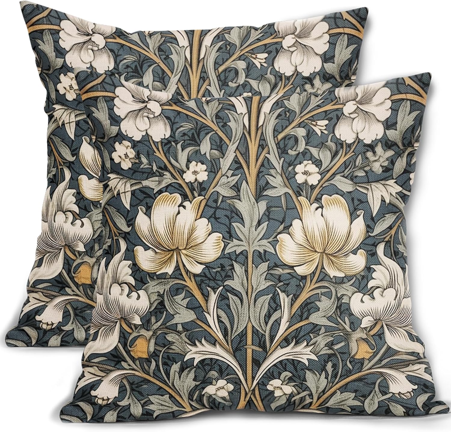 ABSOP Vintage Floral Pillow Covers 16x16 Inch Set of 2