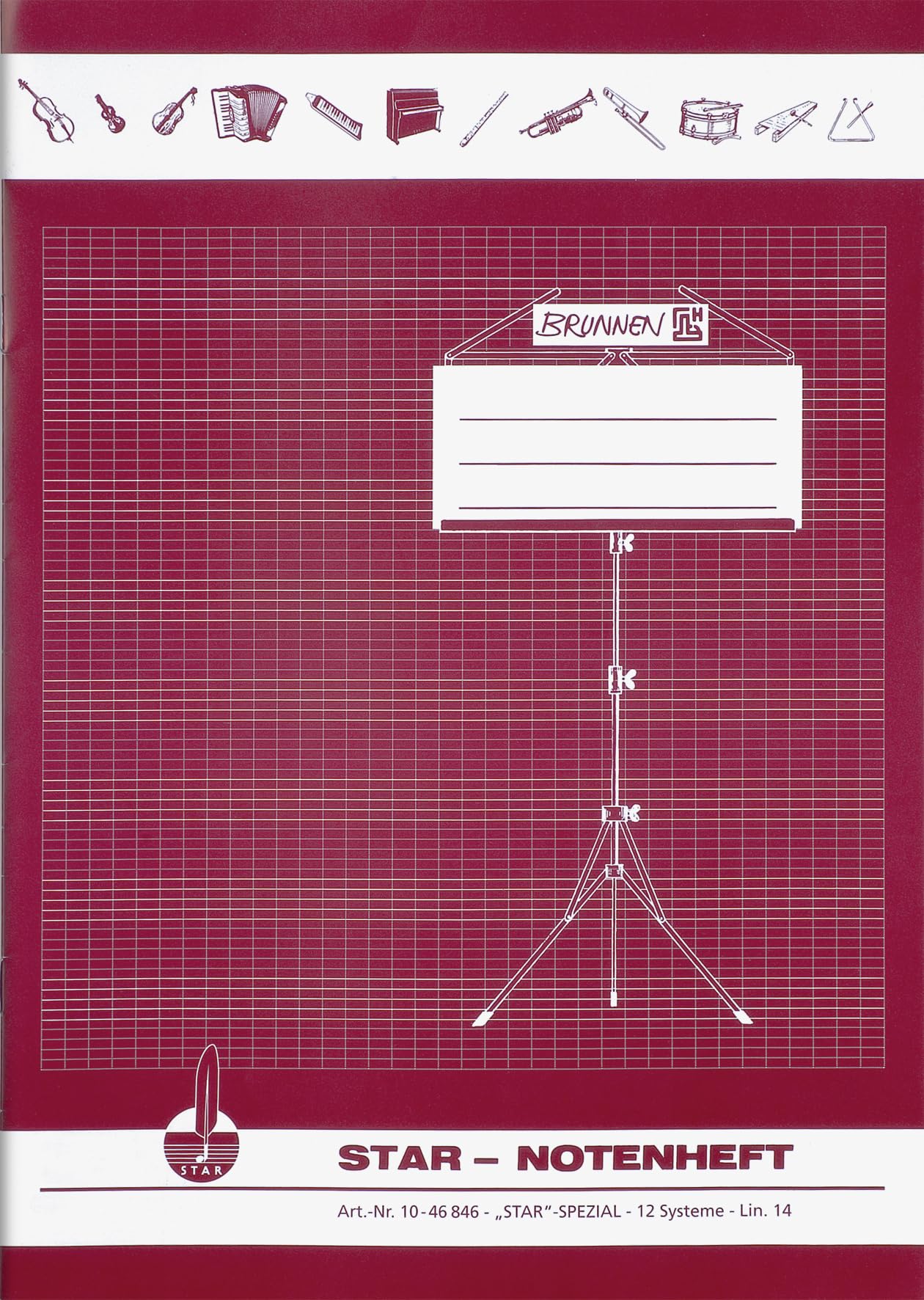 Brunnen 1046846 Note Pad – A4 – 8 Sheets with Guide Lines)