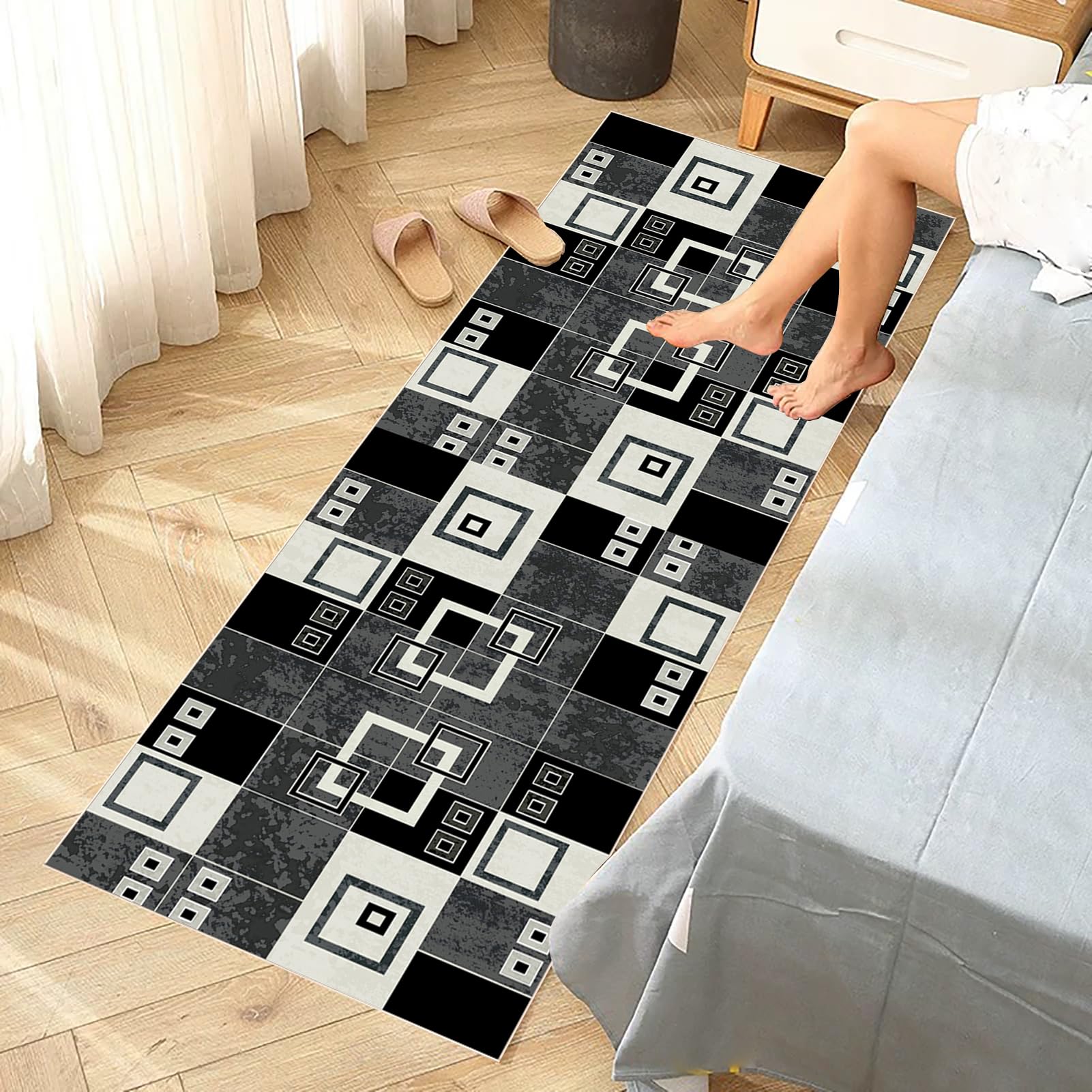 Bieżnik dywanowy do przedpokoju, antypoślizgowy, długi, 120 x 500 cm, chodnik kuchenny, zmywalny, pogrubiony dywan do salonu, wewnątrz, mata łazienkowa do sypialni, przedpokoju, pralni