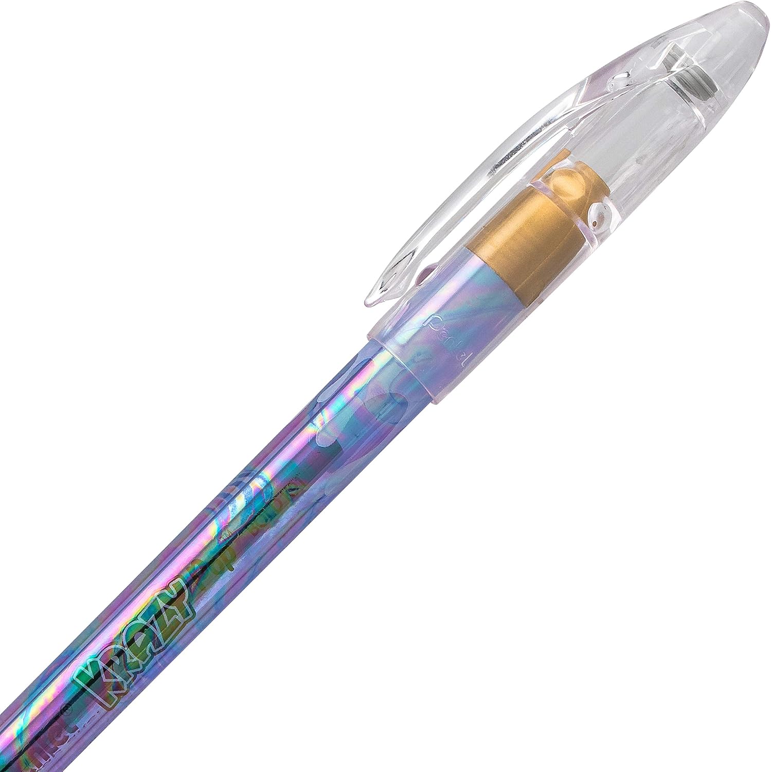 Pentel Krazy POP Beauty Beauty Iridescent Gel Pen, (1.0mm) Bold Line, Blue & Gold Ink Box of 12 (K91-DXC)