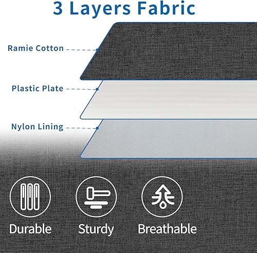 Miniatura 10 de punemi Contenedores de almacenamiento debajo de la cama, paquete de 3, contenedores de almacenamiento apilables de 6 pulgadas de alto debajo de la