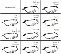 Vista 2 de Atacamite Infinity Bracelet with 6mm beads on Hammered Copper, Bronze, Steel, Sterling Silver, Titanium, 14K Gold, or Rose Gold Wire, Adjustable