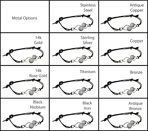 Miniatura 2 de Atacamite Infinity Bracelet with 6mm beads on Hammered Copper, Bronze, Steel, Sterling Silver, Titanium, 14K Gold, or Rose Gold Wire, Adjustable