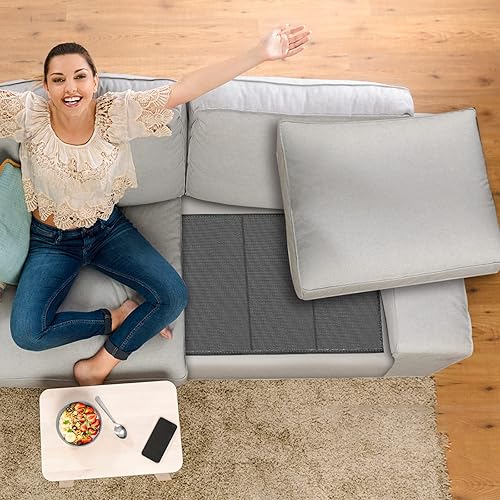 Miniatura 2 de VERONLY Soporte para cojín de sofá, tablero MDF de 17 x 66 pulgadas para asiento caído, superficie Oxford antideslizante, se adapta a la mayoría de