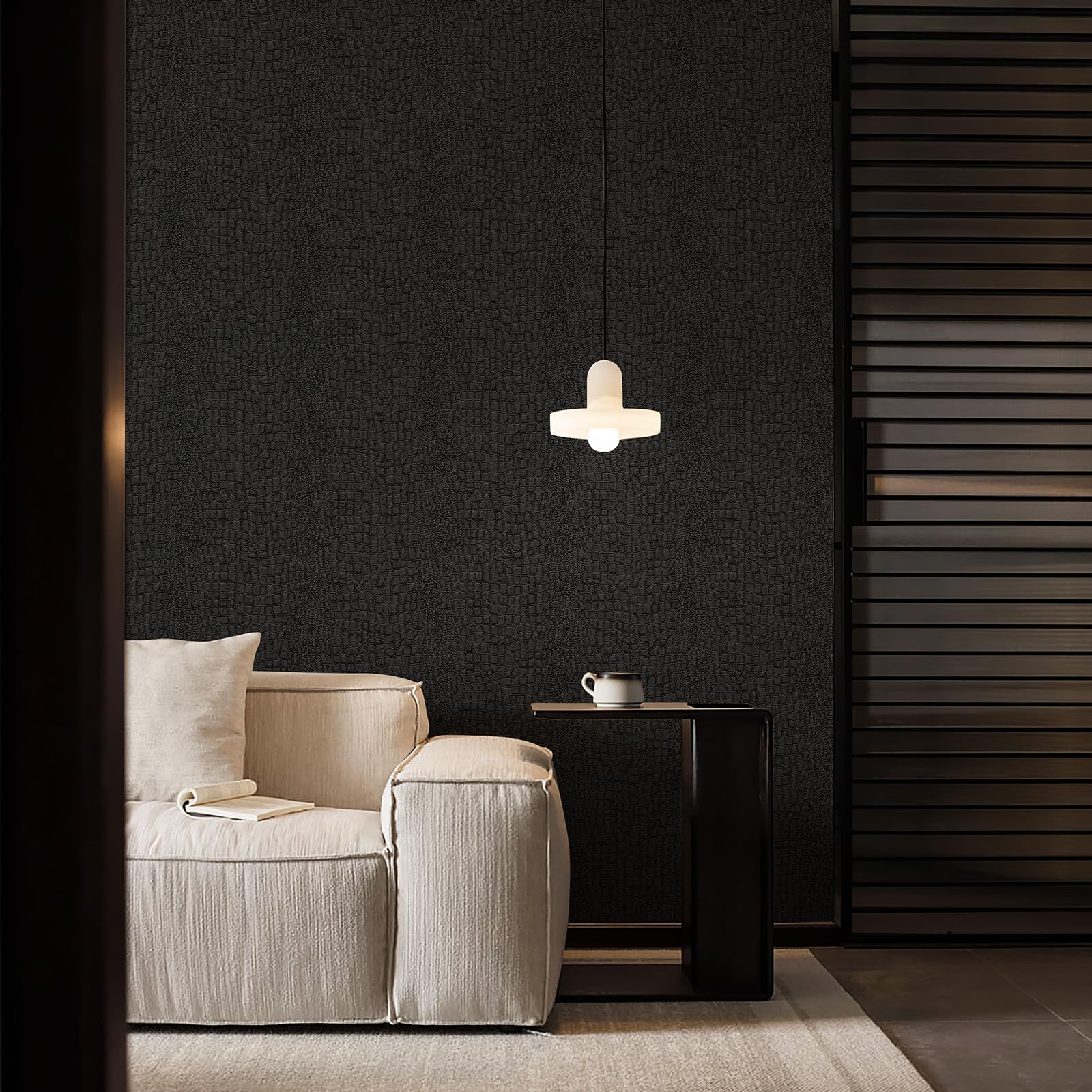 A_ti】ブラック家壁紙 2ロール 430cm & 200cm✖️50cm A_ti】ブラック