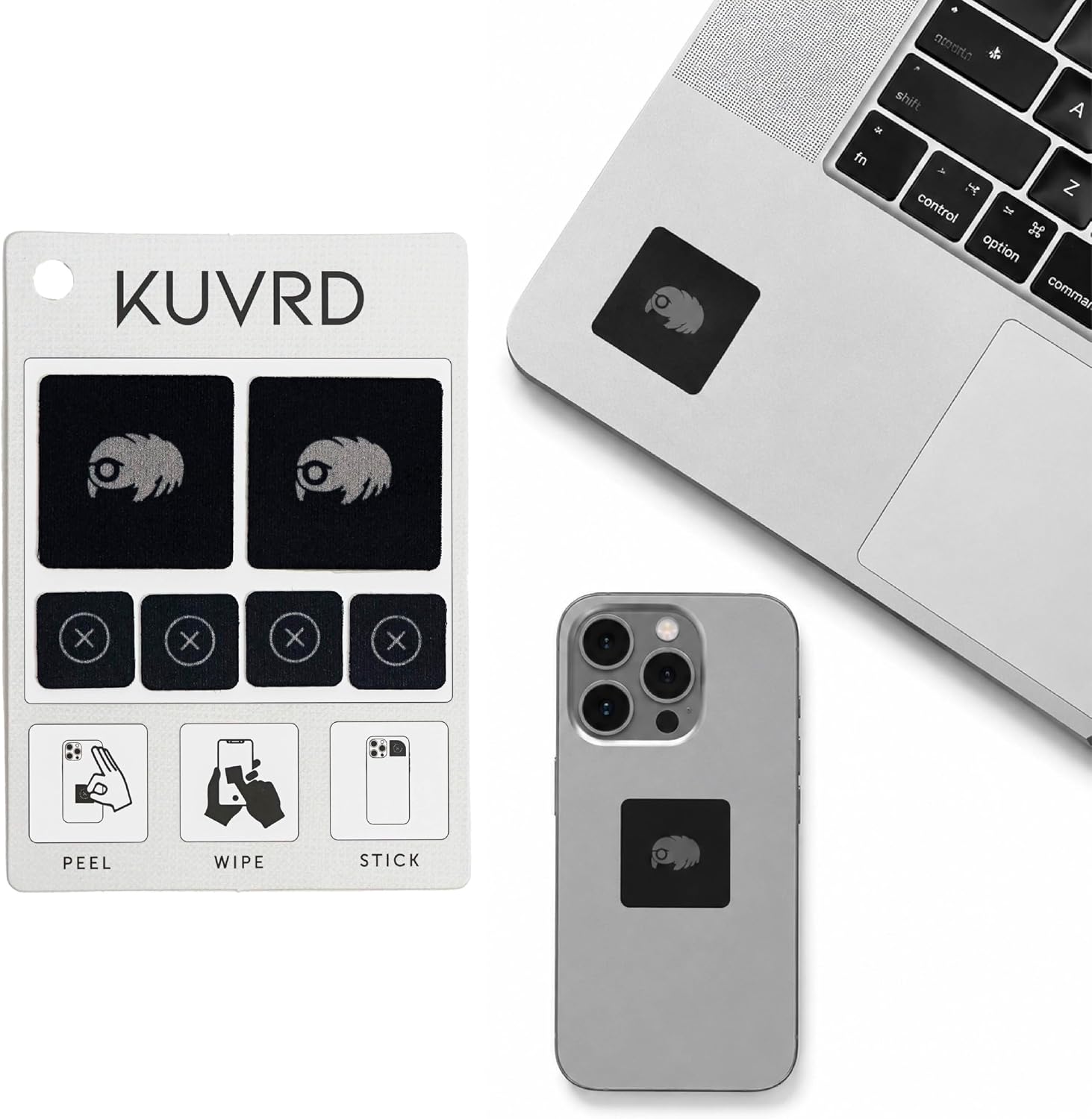 KUVRD Waterbear - Electronic Screen Cleaner Pads, Single Patch Set