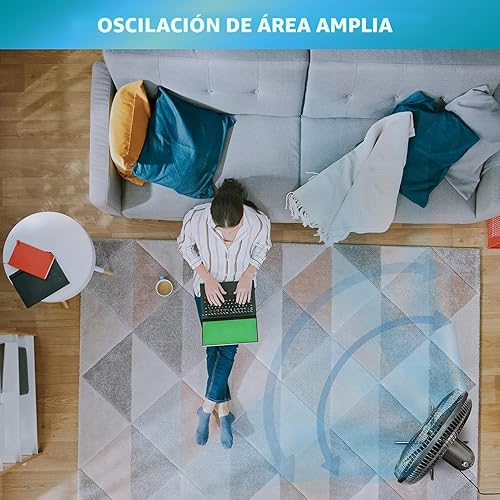 Miniatura 6 de Comfort Zone CZST161BTEBK Ventilador de pie oscilante de 16 pulgadas, opciones de 3 velocidades, cabezal oscilante de 90 grados, altura y