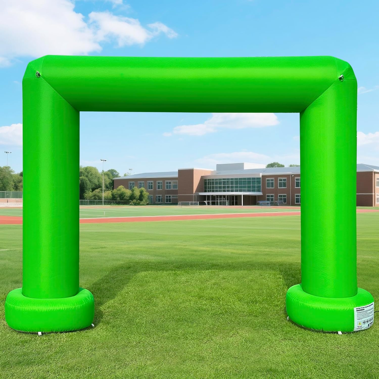 10Ft Square Inflatable Arch with Built-in Blower, Blow Up Start and Finish Archway for Outdoor Sport Party Advertising - Green