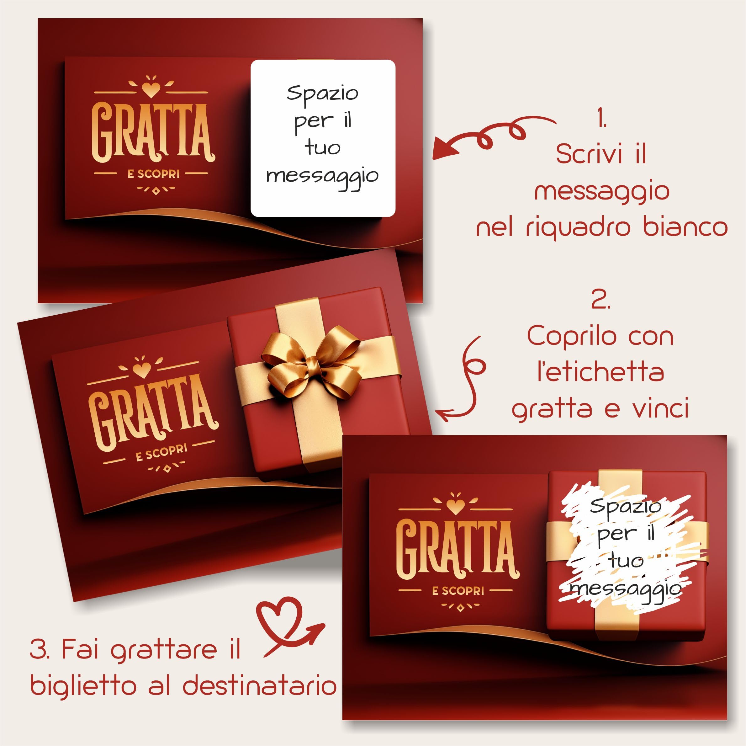 GHIBLI Biglietti Gratta e Vinci Personalizzati per Feste Compleanni Natale Matrimoni Regali