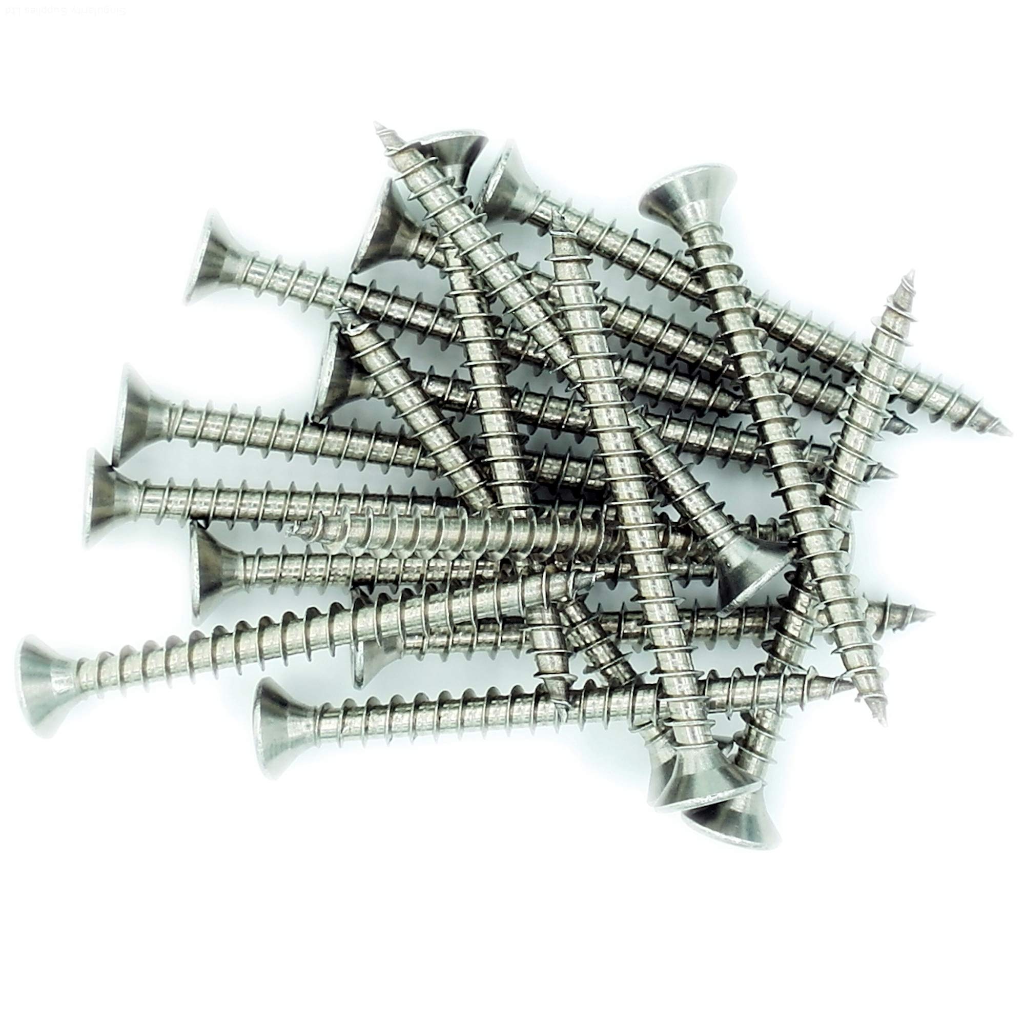 Singularity Supplies No.5 X 0.65 (3.5Mm X 16Mm) Pozi Countersunk Chipboard Screw - Stainless Steel (A2) (Pack Of 20)