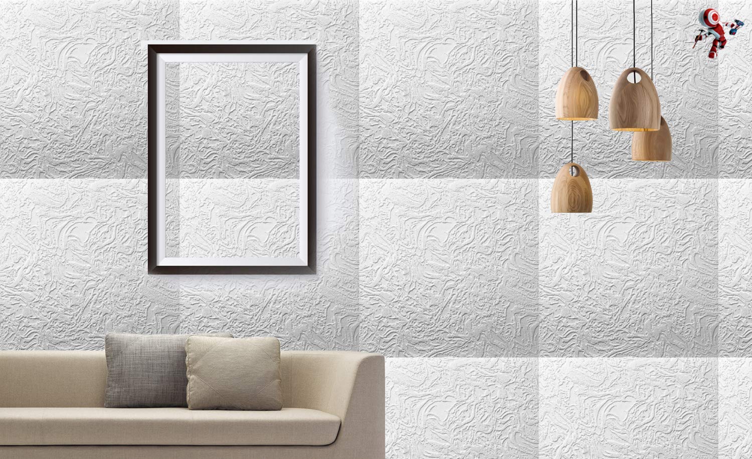 Panel de poliestireno decorativo para techo y pared, efecto 3D, aislante térmico, grosor 1 cm, dimensiones 50 x 50 cm, paquete de 10 m² (40 paneles) (B003)