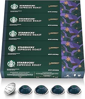 by Nespresso Vertuo, Dark Roast Espresso, 50-count Espresso Pods, Brews 1.35 oz.