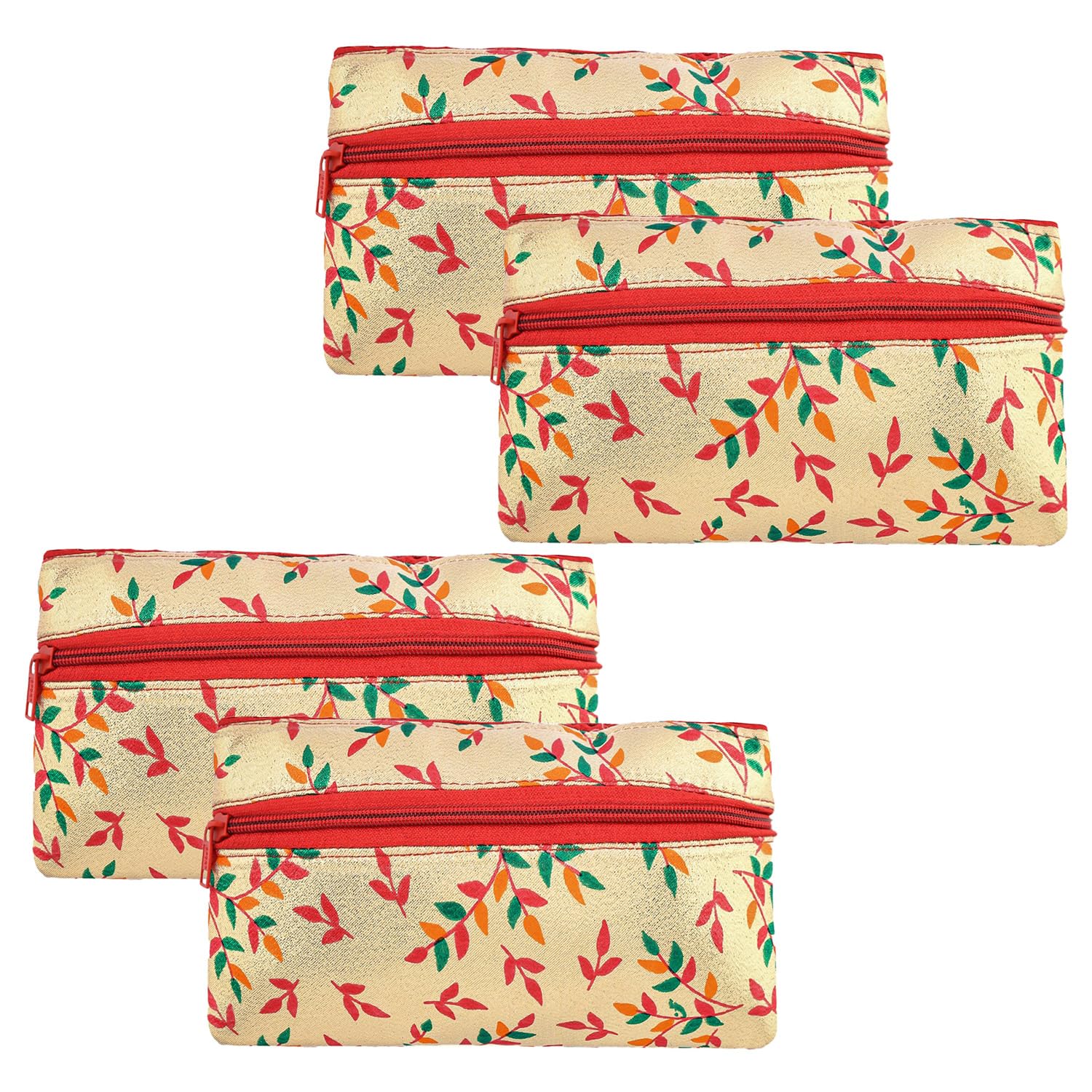 Kuber Industries Clutch Purse | Traditional Hand Purse | Silk Shagun Hand Bag | Gifts Hand Purse | Hand Wallet Clutch | Ladies Hand Bag | Shining Leaf Chain Purse | Pack of 4 | Golden (B0CQTDR3F7) Amazon Price History, Amazon Price Tracker