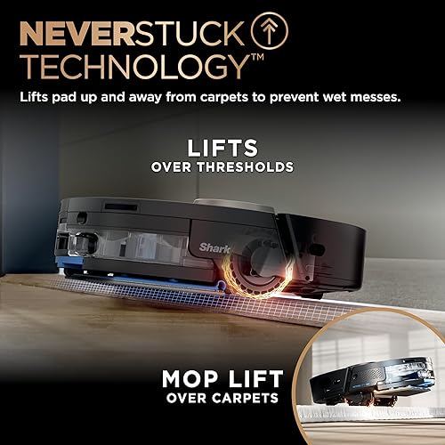 Miniatura 3 de Shark Combo robot de aspiradora y trapeador, PowerDetect NeverTouch Pro, autovaciado, recarga automática con almohadilla de lavado y secado