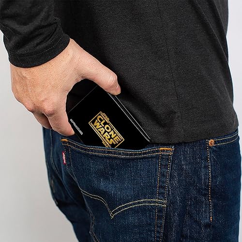 Miniatura 5 de Buckle-Down Billetera plegable para hombre Star Wars Clone Captain Cody, 4.0" x 3.5", Capitán Clon de Star Wars Cody, Buckle-down Billetera plegable