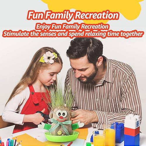 Miniatura 8 de Kit de cultivo de muñecas de hierba DIY (6 paquetes) – Regalos ecológicos para cumpleaños, actividades de juego, recuerdos de fiesta, regalo de